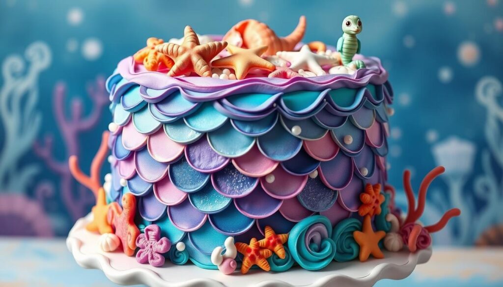 Icing techniques for mermaid cake Icing techniques for mermaid cake