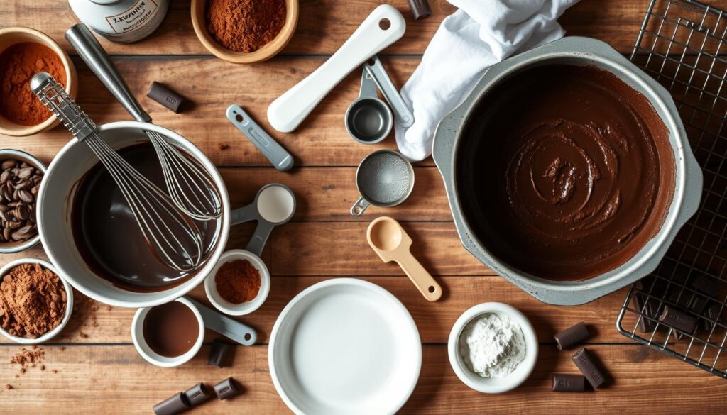 baking tools for chocolate cake