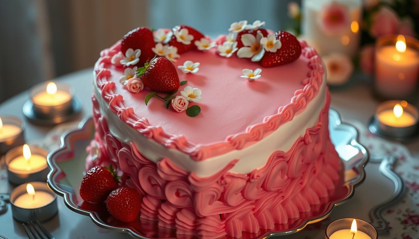 heart shaped cake